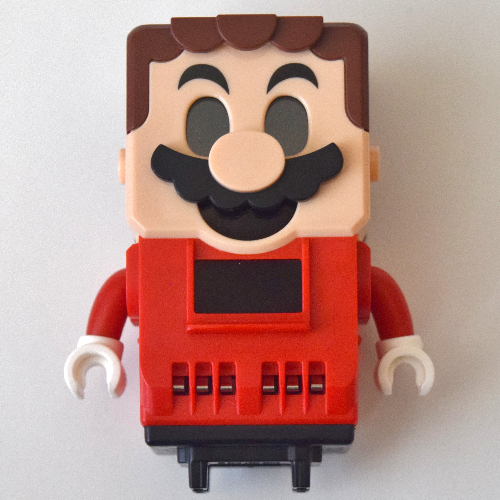 Hub, Mario with 4 Top Studs and LCD Screens for Eyes and Chest Red