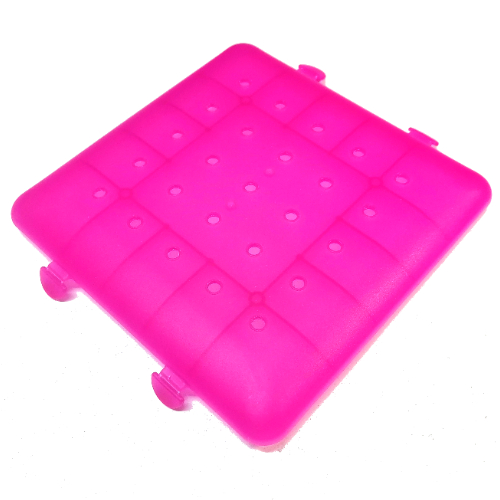 Clikits Container, 14 Compartment, Lid Transparent-Dunkelrosa