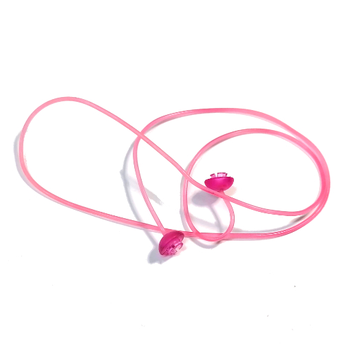 Clikits Cord, Jelly String, 470mm, Same Colored Caps Transparent-Dunkelrosa