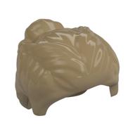 Hair Short, Braided Knot/Bun in Back Dunkelbeige