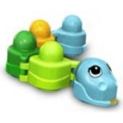 Primo Animal Snake with Lime, Green, Orange, and Light Blue Body Sections Sky Blue
