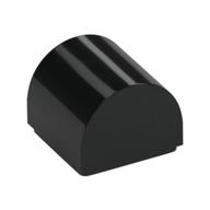 Brick Curved 1 × 1 × 2/3 Double Curved Top, No Studs Black