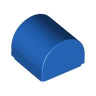 Brick Curved 1 × 1 × 2/3 Double Curved Top, No Studs Blue