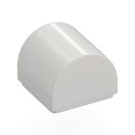 Brick Curved 1 × 1 × 2/3 Double Curved Top, No Studs White