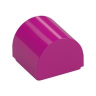 Bogenstein 1 × 1 × 2/3 doppelt gebogen oben, Nr. Noppen Magenta