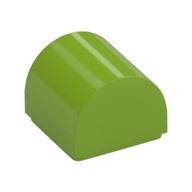 Brick Curved 1 × 1 × 2/3 Double Curved Top, No Studs Lime