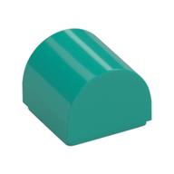 Brick Curved 1 × 1 × 2/3 Double Curved Top, No Studs Dark Turquoise