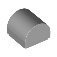 Brick Curved 1 × 1 × 2/3 Double Curved Top, No Studs Light Bluish Gray