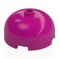 Stein rund 3 × 3 Kuppel mit Mittelnoppe Magenta