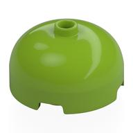 Brick Round 3 × 3 Dome with Center Stud Lime