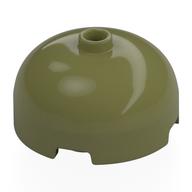 Brick Round 3 × 3 Dome with Center Stud Olive Green