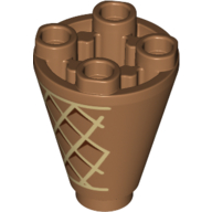 Cone 2 × 2 × 2 Inverted with Ice Cream Waffle/Cone print Mittelnougat