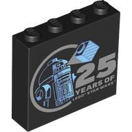Brick 1 × 4 × 3 with R2-D2, Hologram Brick, '25 YEARS OF LEGO STAR WARS' print