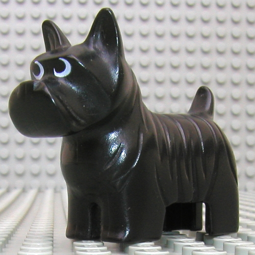 Duplo Animal Dog Scottish Terrier / Scottie (No Base) Schwarz