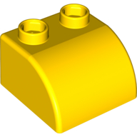 Quatro Brick 2 × 2 with Curve Gelb