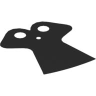 Neckwear Cape, Tapered Bottom, Wide Shoulders [Traditional Starched Fabric] Black