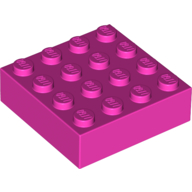 Stein Magnet, 4 × 4 Dunkelrosa