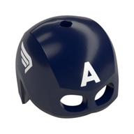 Helmet / Mask, Top Hole, White Wings, White 'A' Print (Captain America) Dark Blue