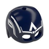 Helmet / Mask, Top Hole (Captain America) with White Stripes, Triangle print Dunkelblau