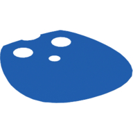 Neckwear Cape, Rounded, Two Holes [Spongy Stretchable Fabric] Blau