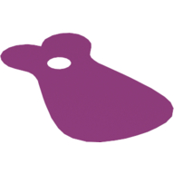 Neckwear Cape, Rounded, 2 Round Collars in Front [Shiny Spongy Stretchable Fabric] Magenta