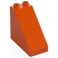 Duplo Brick 4 × 2 × 3 Slope 45° Reddish Orange