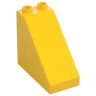 Duplo Brick 4 × 2 × 3 Slope 45° Yellow