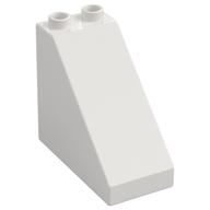 Duplo Stein 4 × 2 × 3 Dachstein 45° Weiß