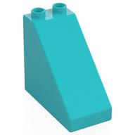 Duplo Stein 4 × 2 × 3 Dachstein 45° Mittelazur