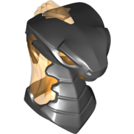 Minifig Head Special, Snake with Trans Orange Flames, Eyes Black