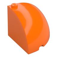 Brick Round Corner 4 × 4 × 3 Quarter Dome Top Orange