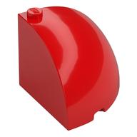 Brick Round Corner 4 × 4 × 3 Quarter Dome Top Red
