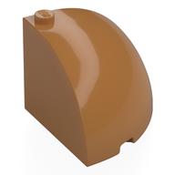 Brick Round Corner 4 × 4 × 3 Quarter Dome Top Mittelnougat