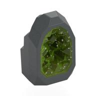 Geode / Rock with Glitter Trans-Bright Green Crystal Dunkelblaugrau