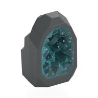 Geode / Rock with Trans-Light Blue Crystal Pattern Dunkelblaugrau