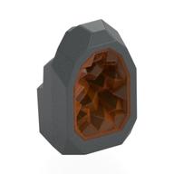 Geode / Rock with Trans-Orange Crystal Dark Bluish Gray