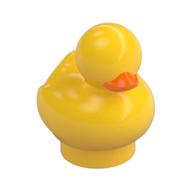 Animal, Bird, Duck / Duckling with Orange Beak print Gelb
