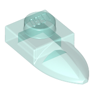 Plate Special 1 × 1 with Tooth Transparent-Hellblau