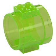 Tube, Slide Straight Trans-Bright Green