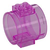 Tube, Slide Straight Transparent-Dunkelrosa