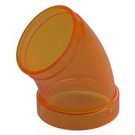Tube, Slide Curved 45deg Trans-Orange