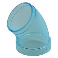 Tube, Slide Curved 45deg Trans-Light Blue