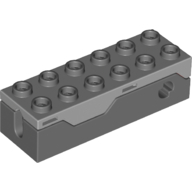 Launcher, Brick Special 2 × 6 Spring Shooter with Light Bluish Gray Top