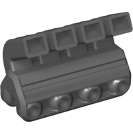 Engine, Technic RC Car Quadruple Pipe in Pearl Dark Gray