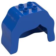 Duplo Brick, Hair, 2 × 2 Top Studs, Wavy, Long Blau