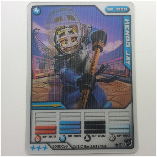 Trading Card, Ninjago Deck #2: 5 - Kendo Jay (3D Lenticular Card) [No Color/Any Color]