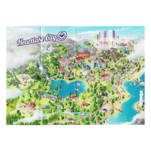 Poster, Friends, Heartlake City Map, 5 Set Images on Back [No Color/Any Color]