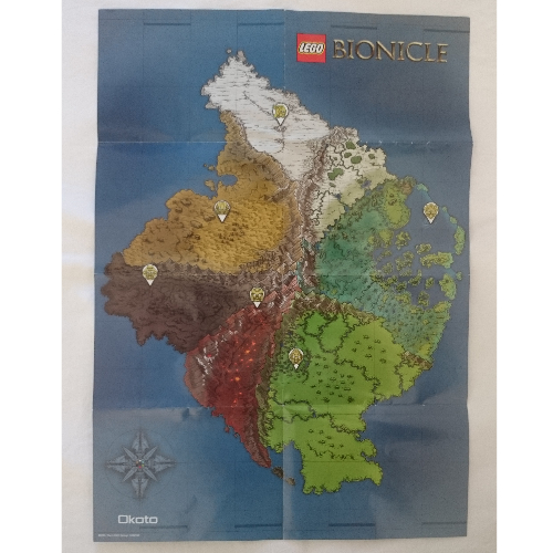 Poster, Bionicle, Map of Okoto / Bionicle Masks - Double-Sided [Keine Farbe/Beliebige Farbe]