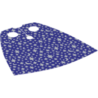 Neckwear Cape, Standard with Iridescent Stars and Moons Print [Traditional Starched Fabric] Dunkellila