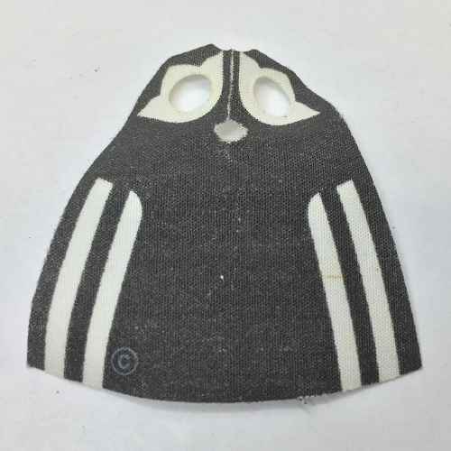 Neckwear Cape, Standard with Black Back and Stripes Print [Traditional Starched Fabric] Weiß